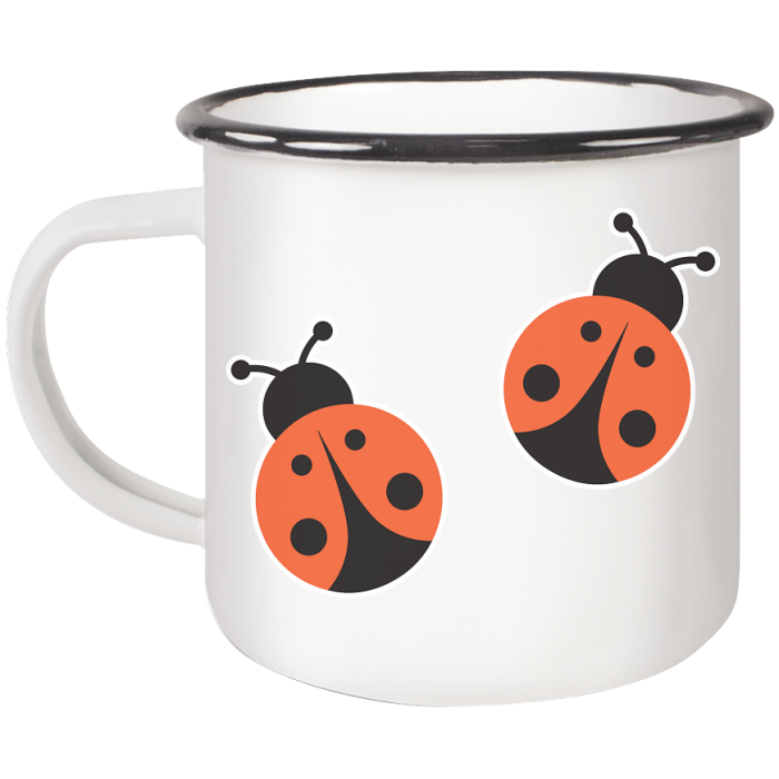 Glückskiste Accessoires - Emaille Tasse (Black)