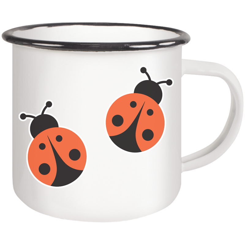 Glückskiste Accessoires - Emaille Tasse (Black)