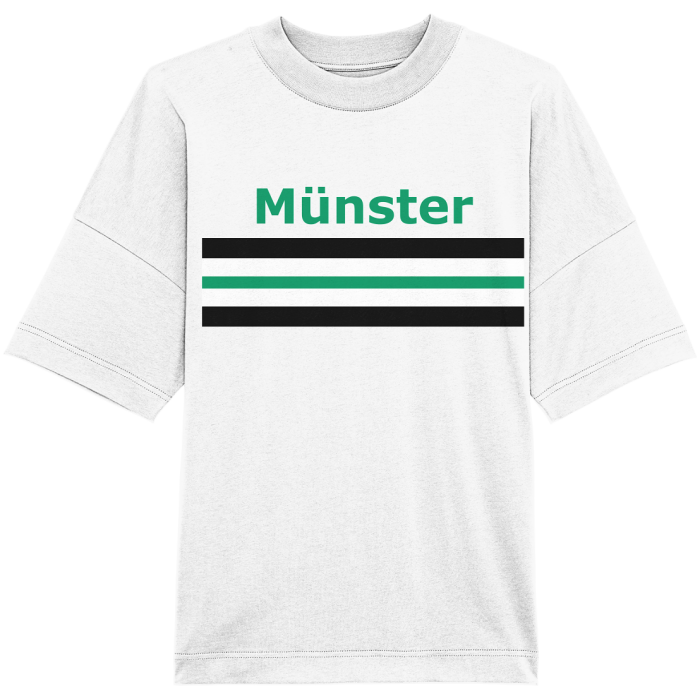 Münster Fan T-Shirt Brustring "Münster" - Organic Oversize Shirt