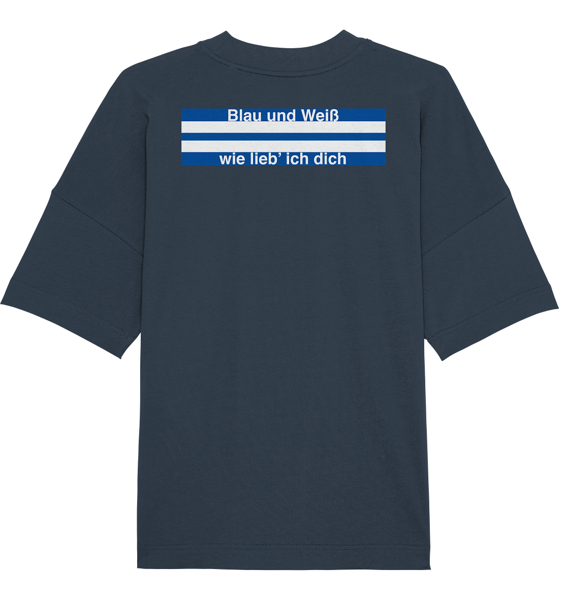 Schalke Fan T-Shirt zweiseitiger Druck - Organic Oversize Shirt Schalke Fan T-Shirt zweiseitiger Druck - Organic Oversize Shirt