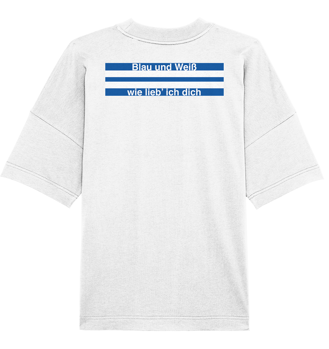 Schalke Fan T-Shirt zweiseitiger Druck - Organic Oversize Shirt Schalke Fan T-Shirt zweiseitiger Druck - Organic Oversize Shirt