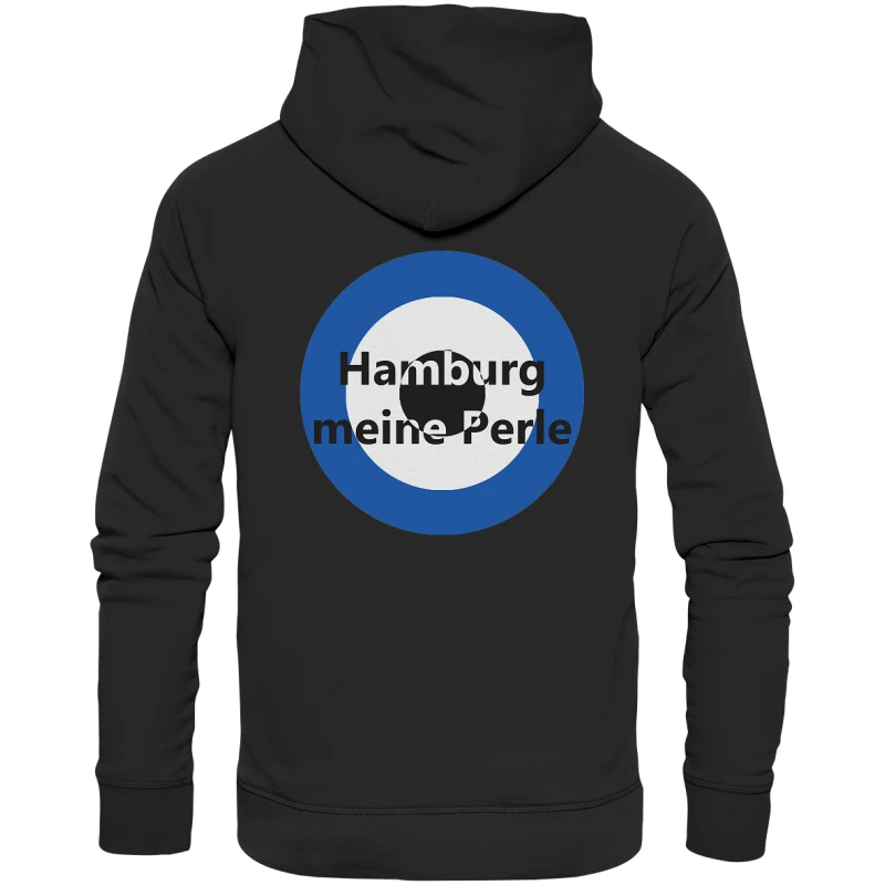 Hamburg Fan-T-Shirt Kokarde groß "Hamburg meine Perle" - Premium Unisex Hoodie