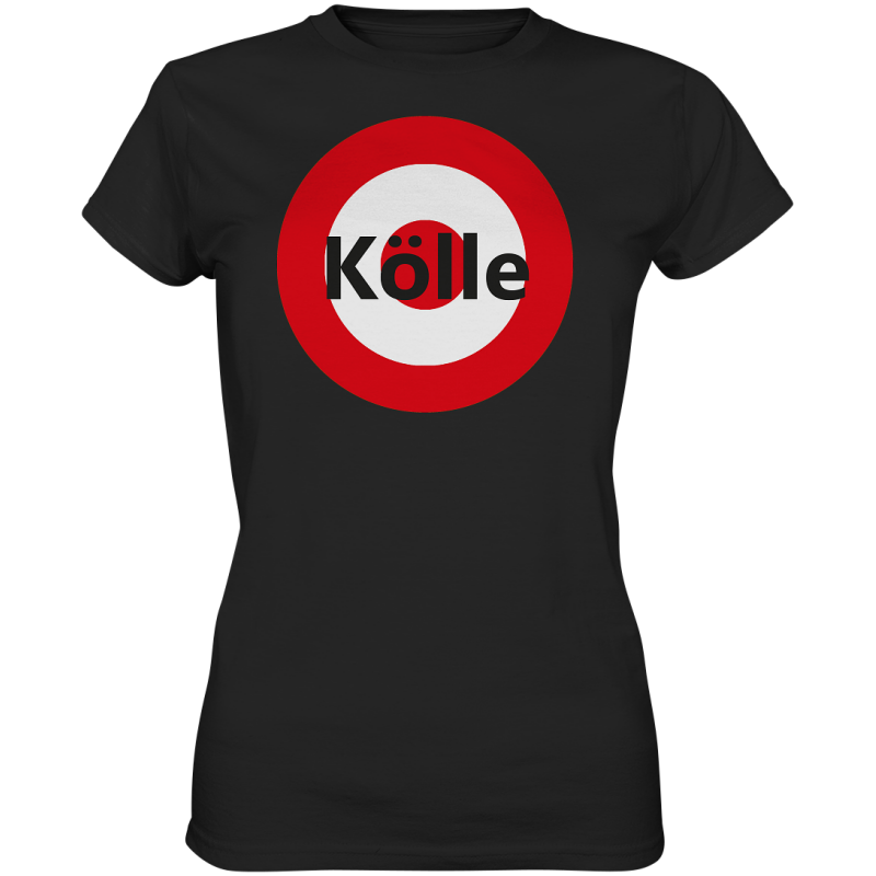 Köln Fan-T-Shirt Kokarde groß "Kölle" schwarz - Ladies Premium Shirt