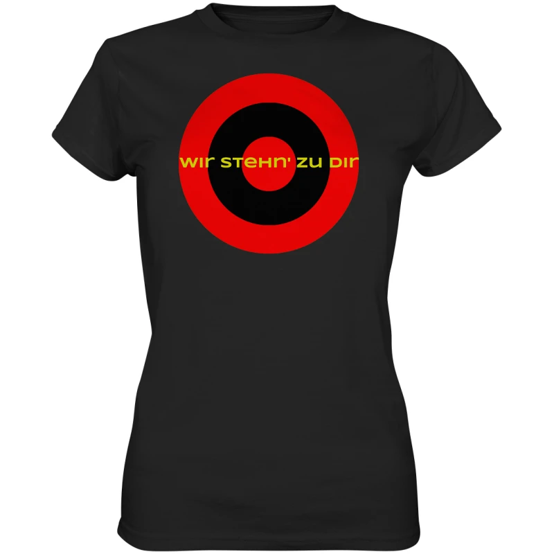 Leverkusen Fan-T-Shirt Kokarde groß "Wir stehn ...." - Ladies Premium Shirt