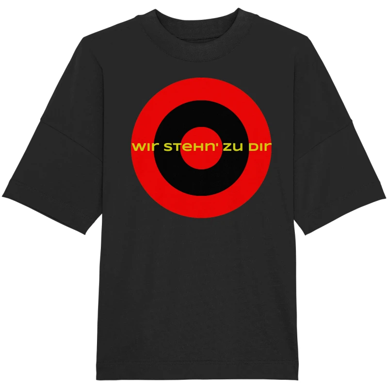 Leverkusen Fan-T-Shirt Kokarde groß "Wir stehn ...." - Organic Oversize Shirt
