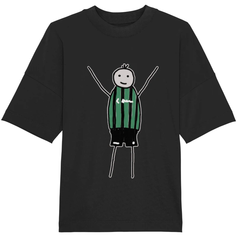 Münster Fan T-Shirt Strichmännchen - Organic Oversize Shirt