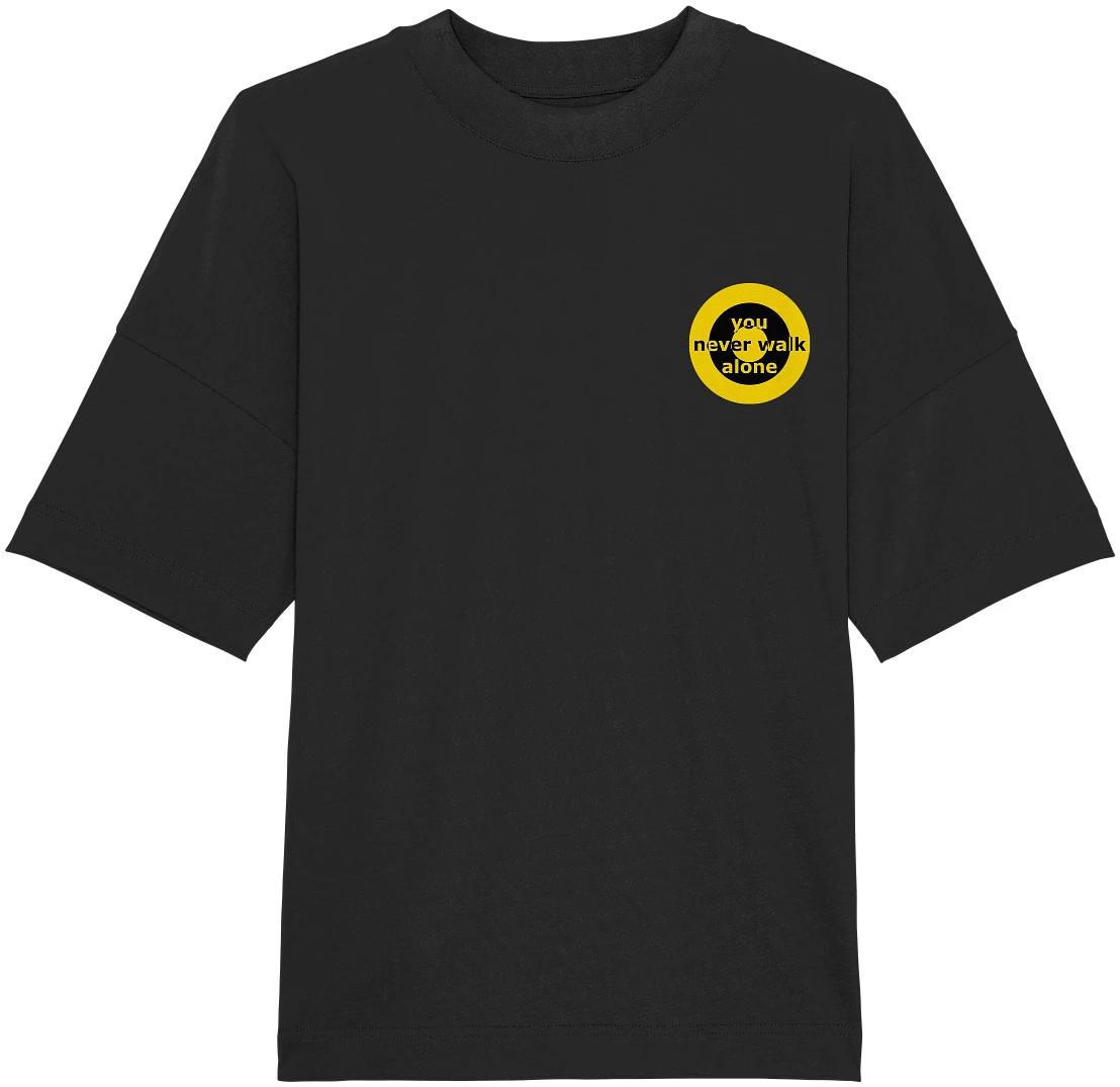 Dortmund Fan-T-Shirt Kokarde klein "you never walk alone" - Organic Oversize Shirt Dortmund Fan-T-Shirt Kokarde klein "you never walk alone" - Organic Oversize Shirt