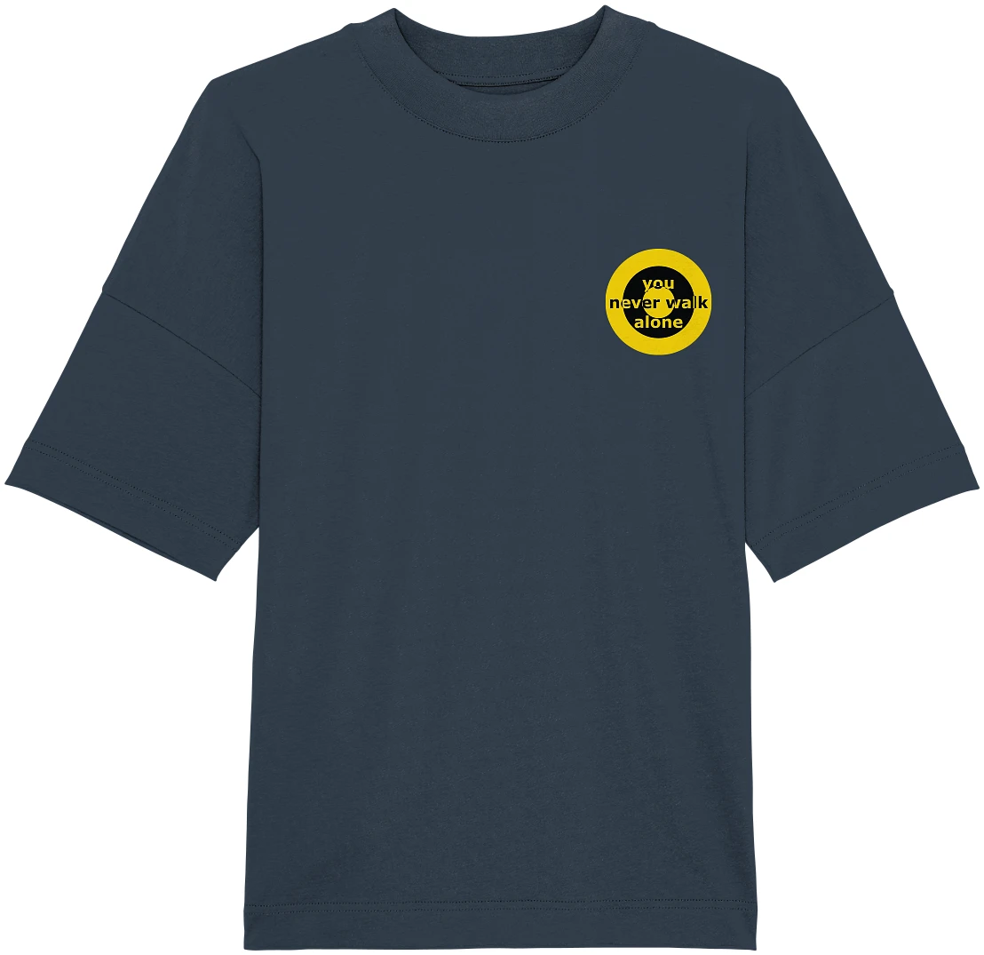 Dortmund Fan-T-Shirt Kokarde klein "you never walk alone" - Organic Oversize Shirt Dortmund Fan-T-Shirt Kokarde klein "you never walk alone" - Organic Oversize Shirt