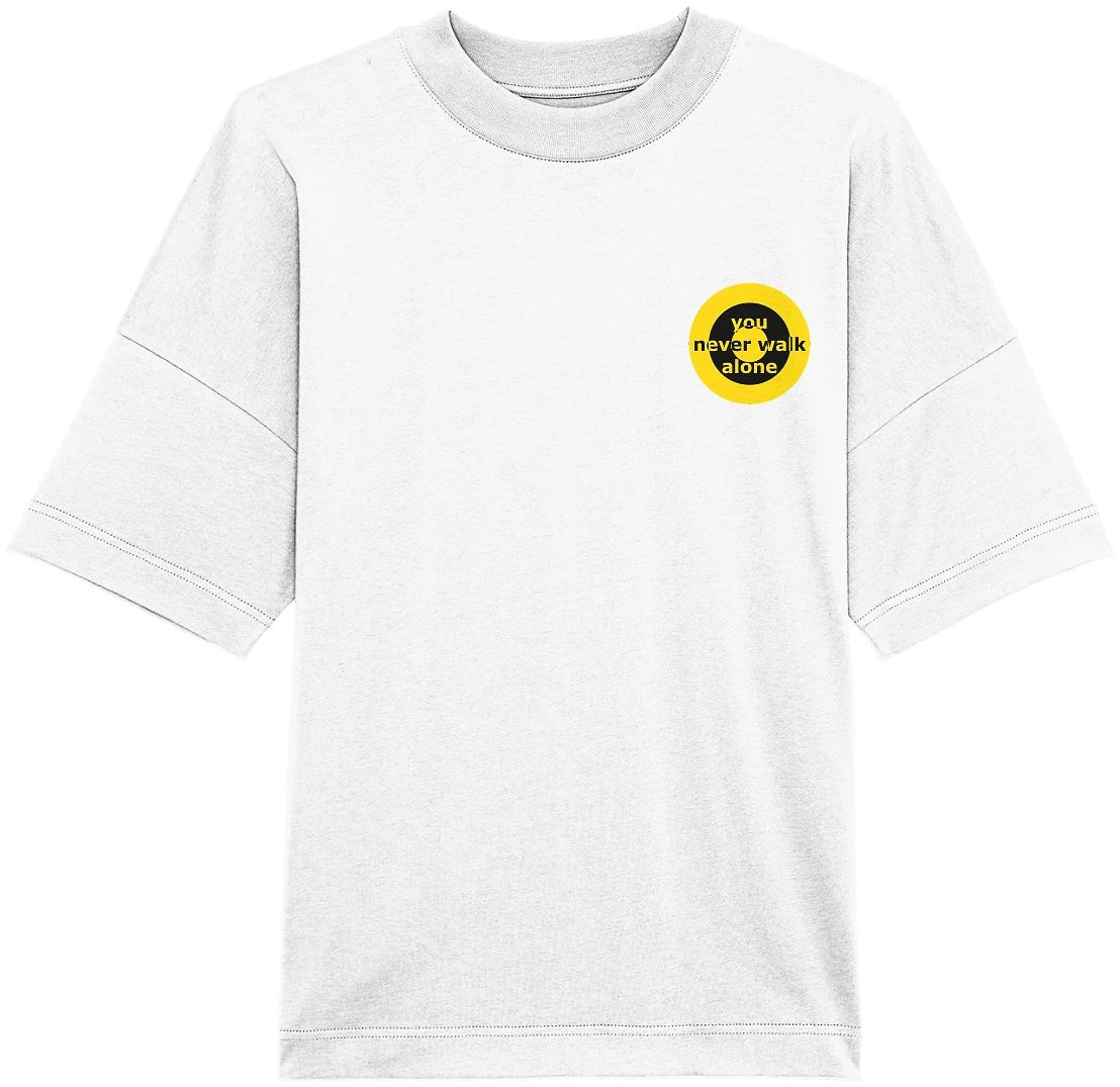 Dortmund Fan-T-Shirt Kokarde klein "you never walk alone" - Organic Oversize Shirt Dortmund Fan-T-Shirt Kokarde klein "you never walk alone" - Organic Oversize Shirt