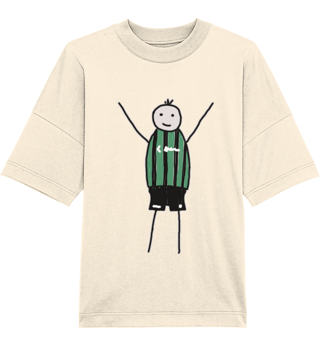Münster Fan T-Shirt Strichmännchen - Organic Oversize Shirt Münster Fan T-Shirt Strichmännchen - Organic Oversize Shirt