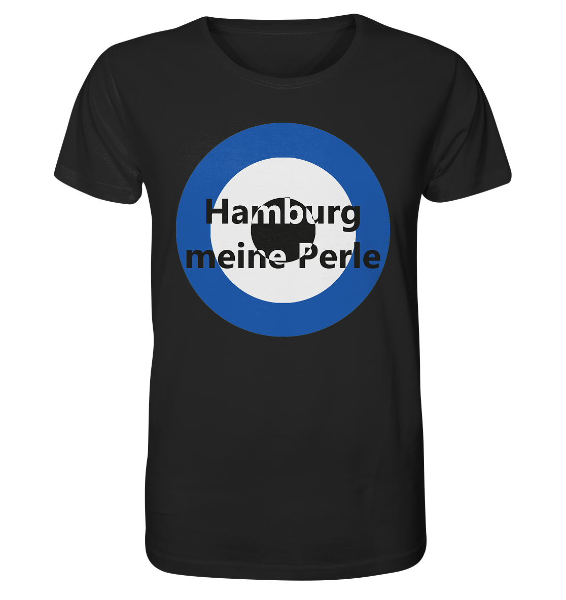 Hamburg Fan-T-Shirt Kokarde groß "Hamburg meine Perle" - Organic Shirt Hamburg Fan-T-Shirt Kokarde groß "Hamburg meine Perle" - Organic Shirt