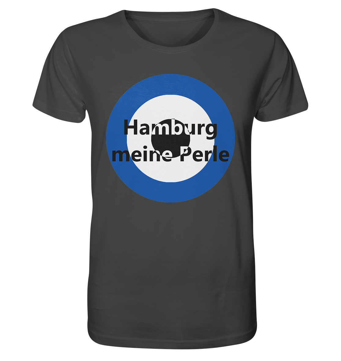 Hamburg Fan-T-Shirt Kokarde groß "Hamburg meine Perle" - Organic Shirt Hamburg Fan-T-Shirt Kokarde groß "Hamburg meine Perle" - Organic Shirt