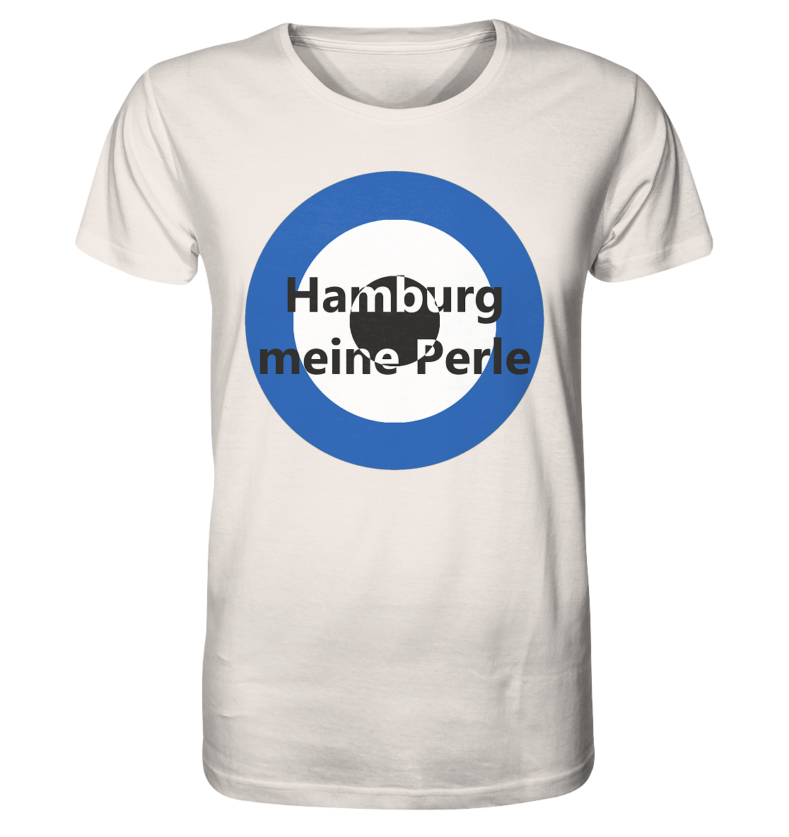 Hamburg Fan-T-Shirt Kokarde groß "Hamburg meine Perle" - Organic Shirt Hamburg Fan-T-Shirt Kokarde groß "Hamburg meine Perle" - Organic Shirt