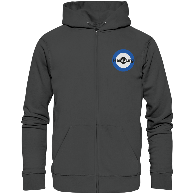 Hamburg Fan-T-Shirt Kokarde klein "Hamburg" - Organic Zipper