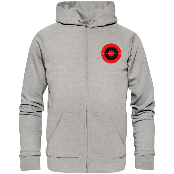 Leverkusen Fan-Zipper Kokarde klein "wir stehn ..." - Organic Zipper