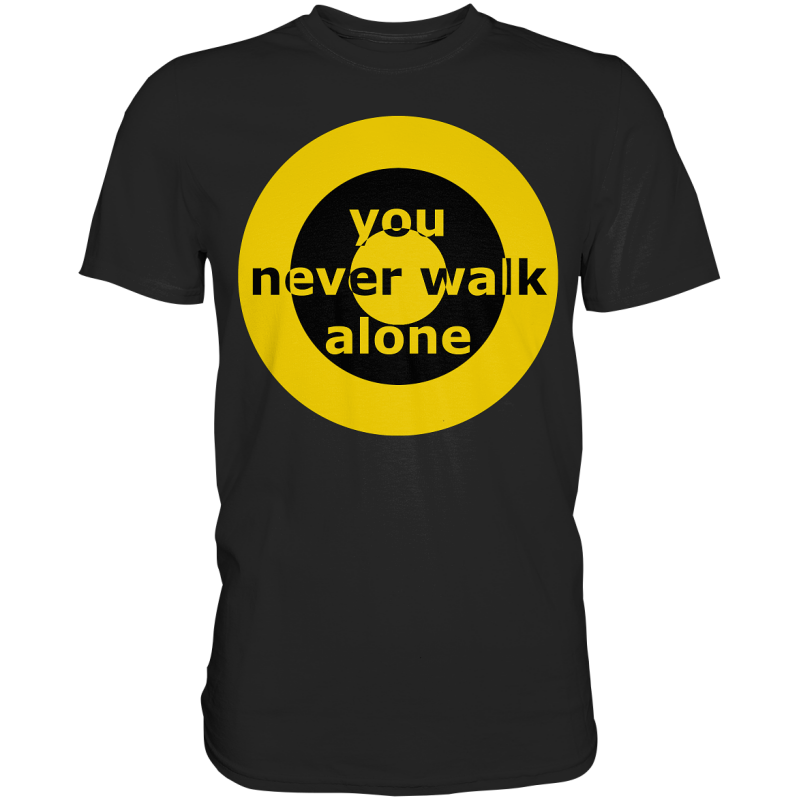 Dortmund Fan-T-Shirt Kokarde groß "you never walk alone" - Premium Shirt