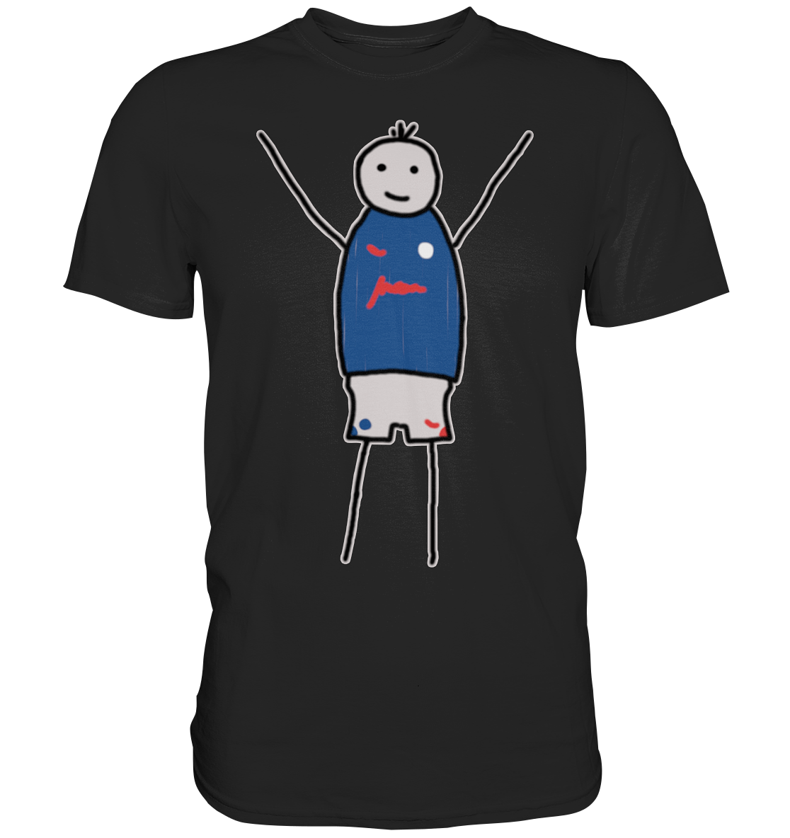 Kiel Fan-T-Shirt Strichmänchen - Premium Shirt Kiel Fan-T-Shirt Strichmänchen - Premium Shirt