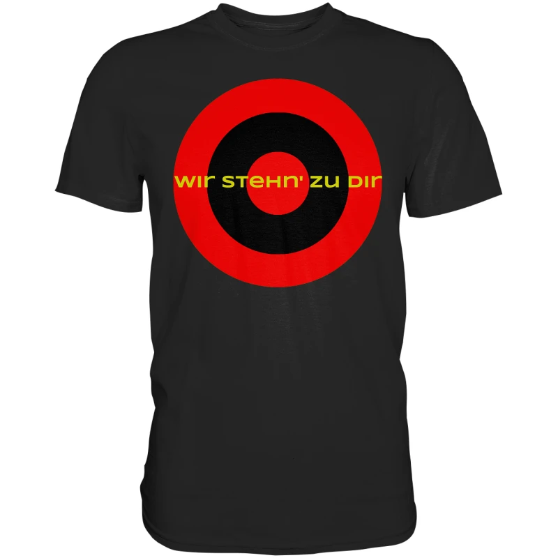Leverkusen Fan-T-Shirt Kokarde groß "Wir stehn ...." - Premium Shirt