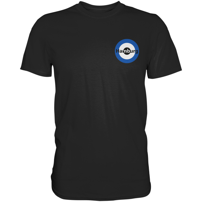 Hamburg Fan-T-Shirt Kokarde klein "Hamburg" - Premium Shirt