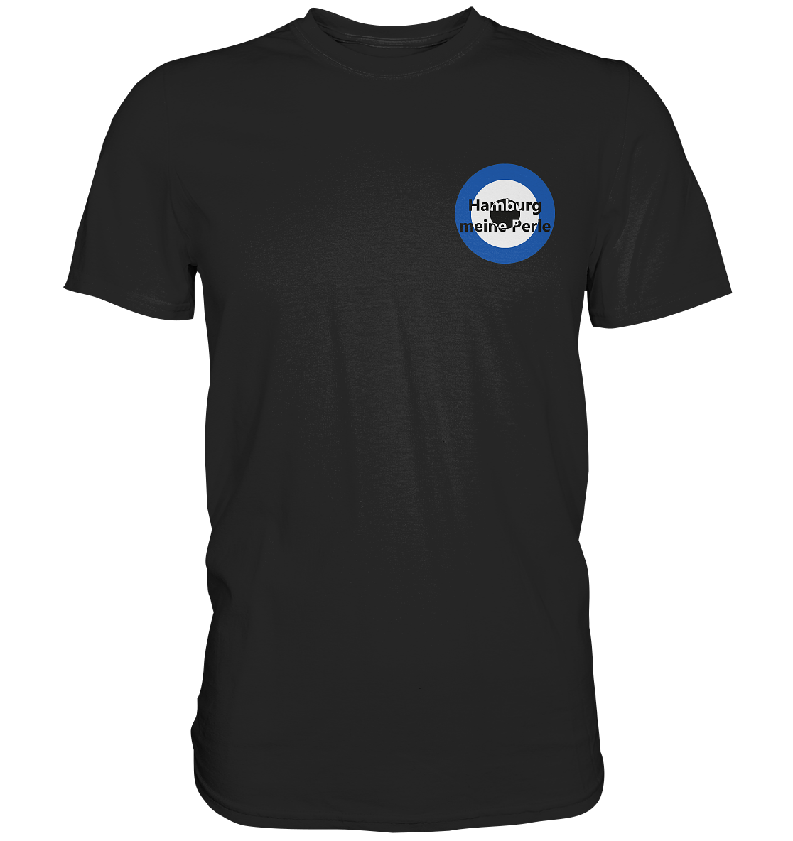 Hamburg Fan-T-Shirt Kokarde klein "Hamburg meine Perle" - Premium Shirt Hamburg Fan-T-Shirt Kokarde klein "Hamburg meine Perle" - Premium Shirt