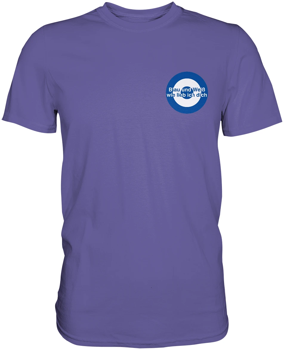 Schalke Fan T-Shirt Kokarde klein Blau und Weiß - Premium Shirt Schalke Fan T-Shirt Kokarde klein Blau und Weiß - Premium Shirt