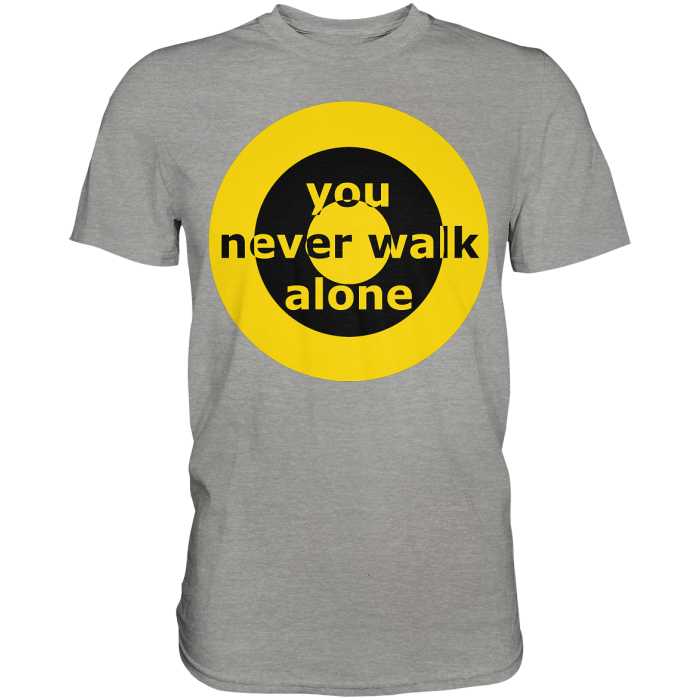 Dortmund Fan-T-Shirt Kokarde groß "you never walk alone" - Premium Shirt