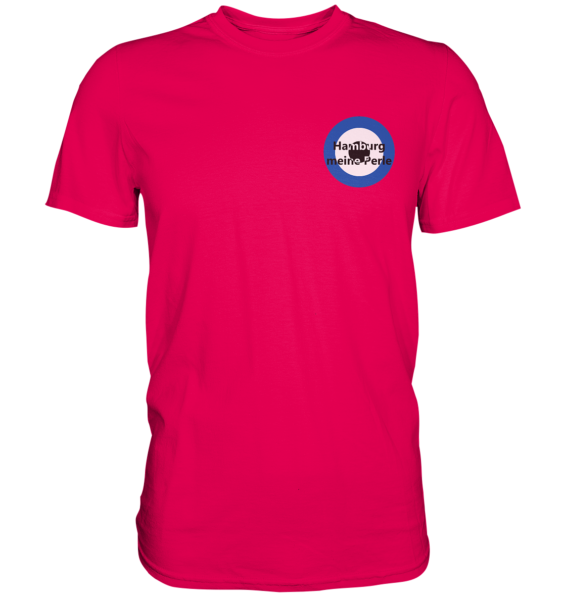 Hamburg Fan-T-Shirt Kokarde klein "Hamburg meine Perle" - Premium Shirt Hamburg Fan-T-Shirt Kokarde klein "Hamburg meine Perle" - Premium Shirt