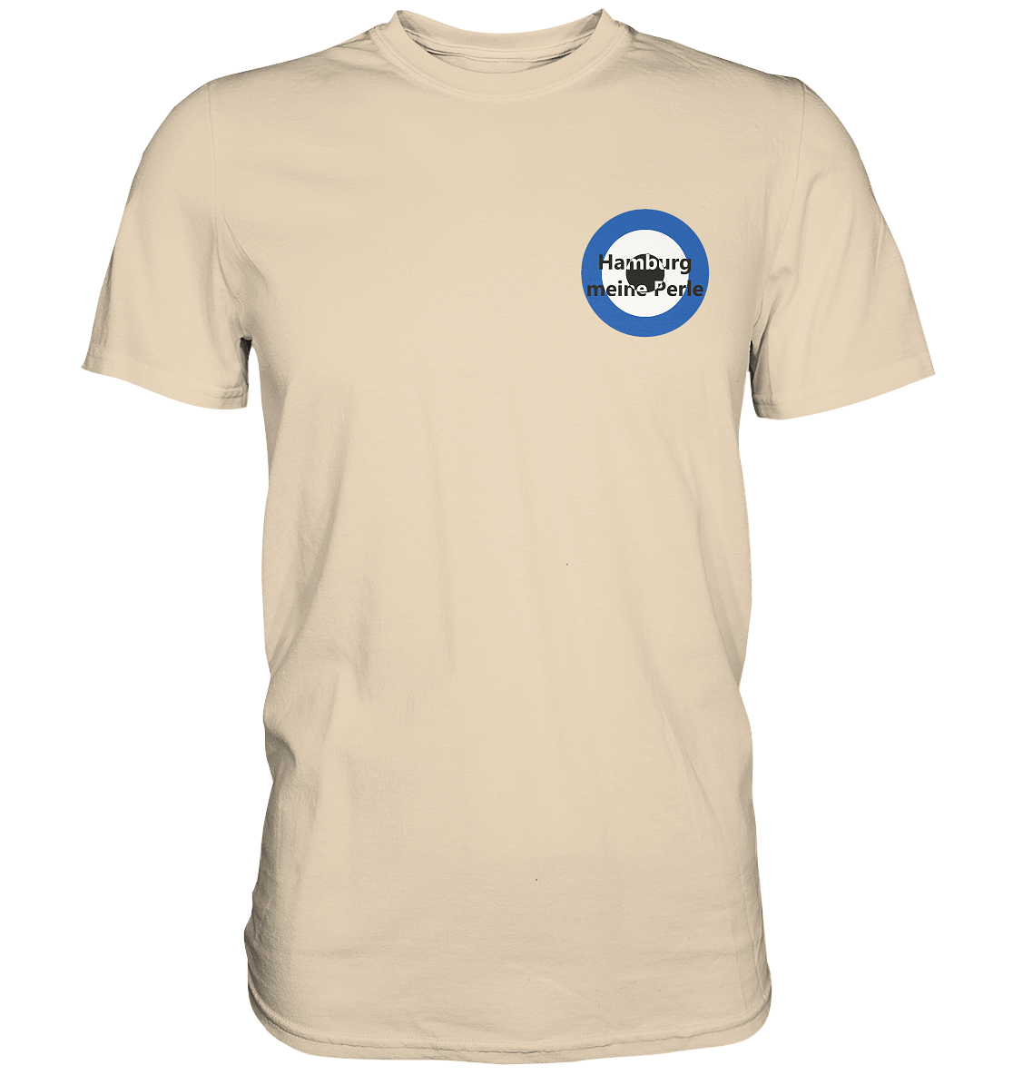 Hamburg Fan-T-Shirt Kokarde klein "Hamburg meine Perle" - Premium Shirt Hamburg Fan-T-Shirt Kokarde klein "Hamburg meine Perle" - Premium Shirt