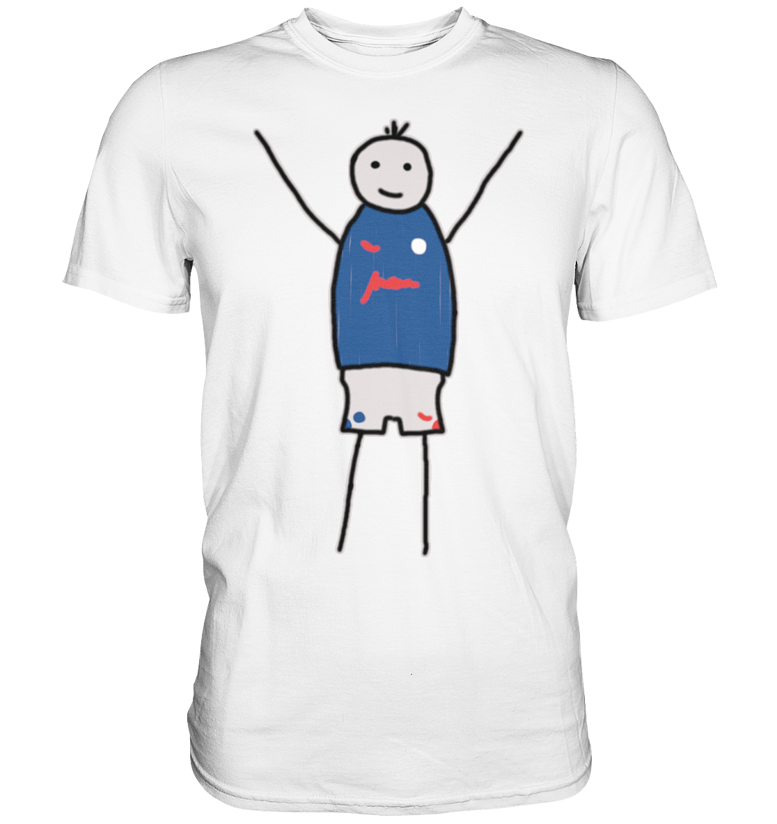 Kiel Fan-T-Shirt Strichmänchen - Premium Shirt Kiel Fan-T-Shirt Strichmänchen - Premium Shirt