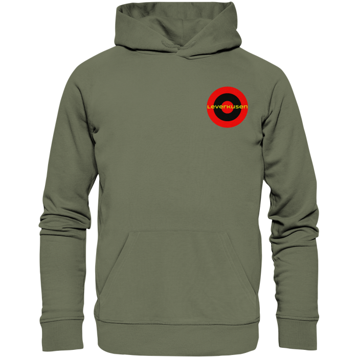 Leverkusen Fan-T-Shirt Kokarde klein "Leverkusen" - Premium Unisex Hoodie