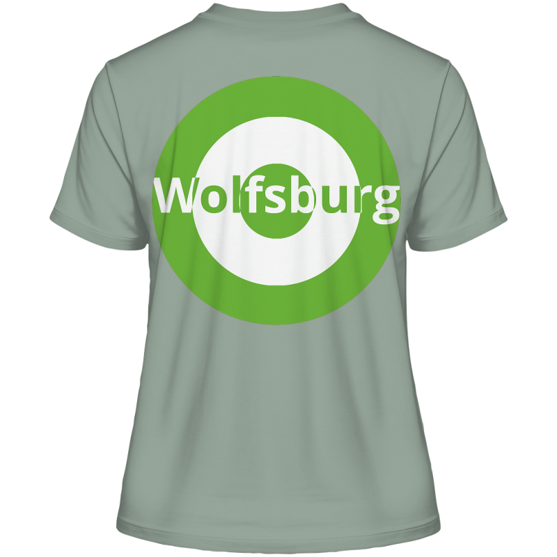 Wolfgang Fan-T-Shirt Kokarde beidseitig "Wolfsburg" - Fitted Ladies Organic Shirt