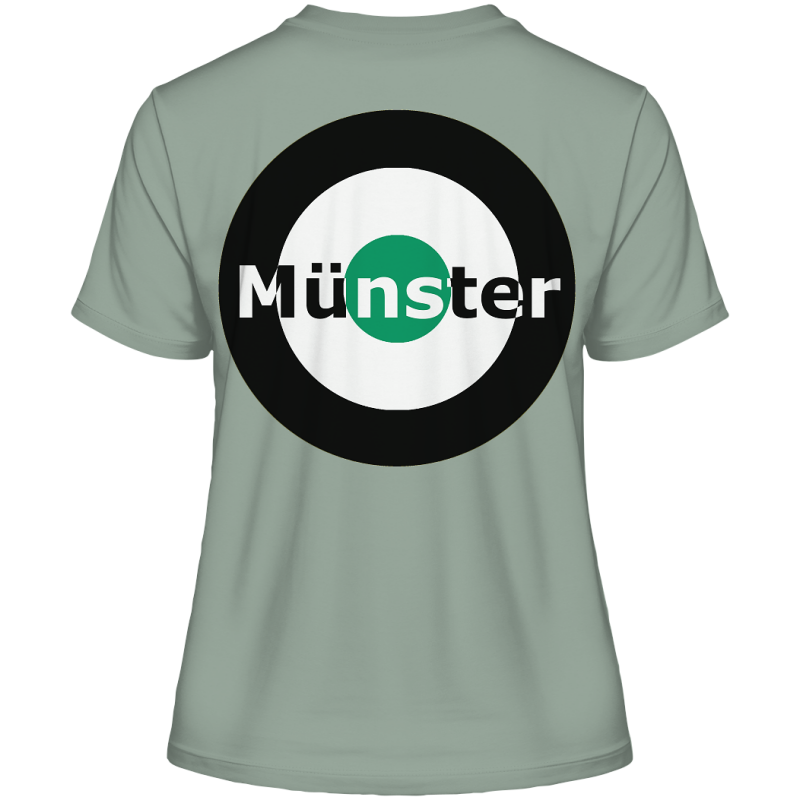 Münster Fan-T-Shirt Kokarde beidseitig "Münster" - Fitted Ladies Organic Shirt