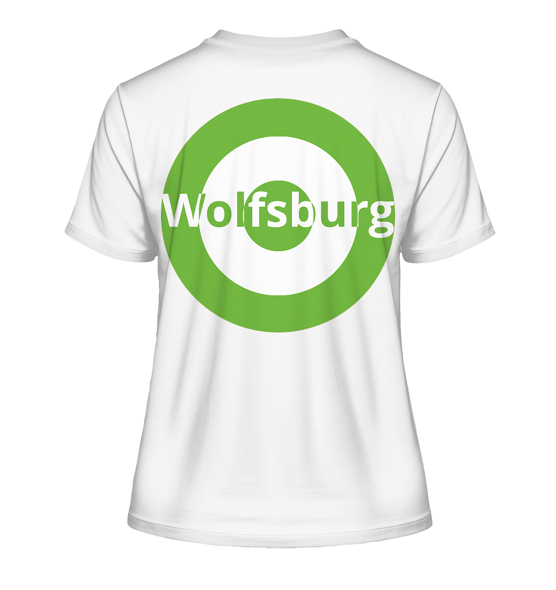 Wolfgang Fan-T-Shirt Kokarde beidseitig "Wolfsburg" - Fitted Ladies Organic Shirt Wolfgang Fan-T-Shirt Kokarde beidseitig "Wolfsburg" - Fitted Ladies Organic Shirt