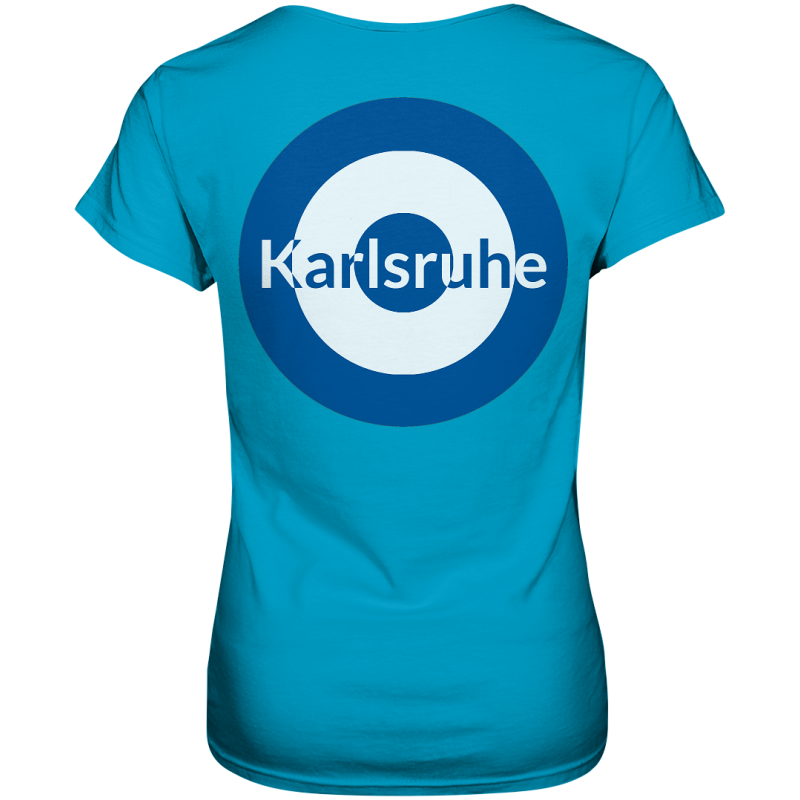 Karlsruhe Fan-T-Shirt zweiseitiger Druck "Karlsruhe" - Ladies Premium Shirt