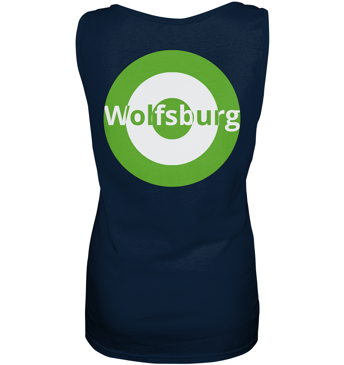 Wolfgang Fan-T-Shirt Kokarde beidseitig "Wolfsburg" - Ladies Tank-Top Wolfgang Fan-T-Shirt Kokarde beidseitig "Wolfsburg" - Ladies Tank-Top