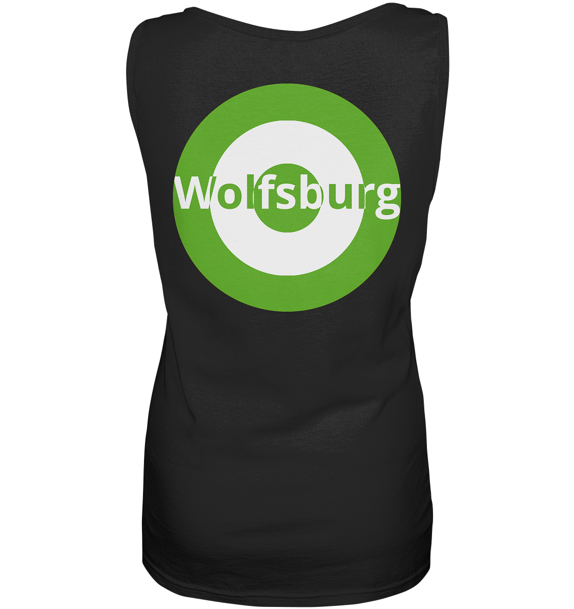 Wolfgang Fan-T-Shirt Kokarde beidseitig "Wolfsburg" - Ladies Tank-Top Wolfgang Fan-T-Shirt Kokarde beidseitig "Wolfsburg" - Ladies Tank-Top
