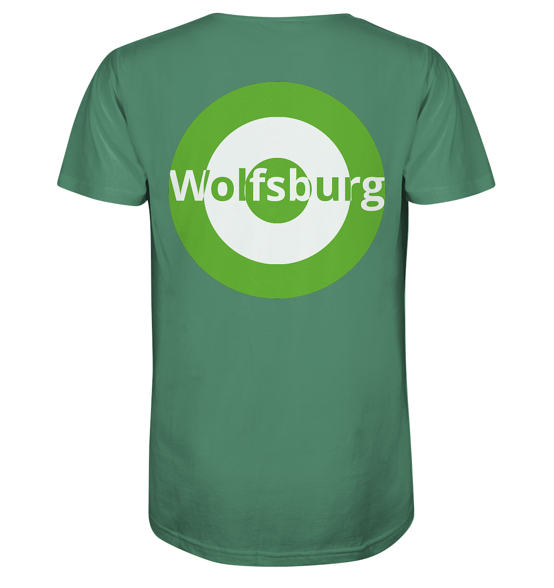 Wolfgang Fan-T-Shirt Kokarde beidseitig "Wolfsburg" - Organic Shirt Wolfgang Fan-T-Shirt Kokarde beidseitig "Wolfsburg" - Organic Shirt