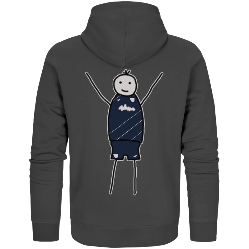 Bochum Fan Zipper Strichmännchen - Organic Zipper Bochum Fan Zipper Strichmännchen - Organic Zipper