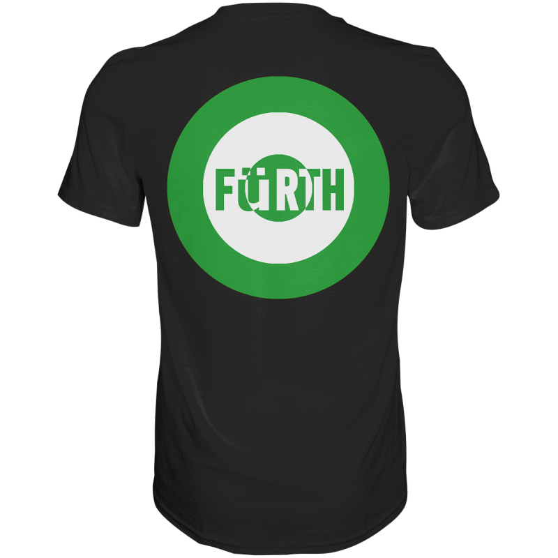 Fürth Fan-T-Shirt Kokarde beidseitig "Fürth" - Premium Shirt