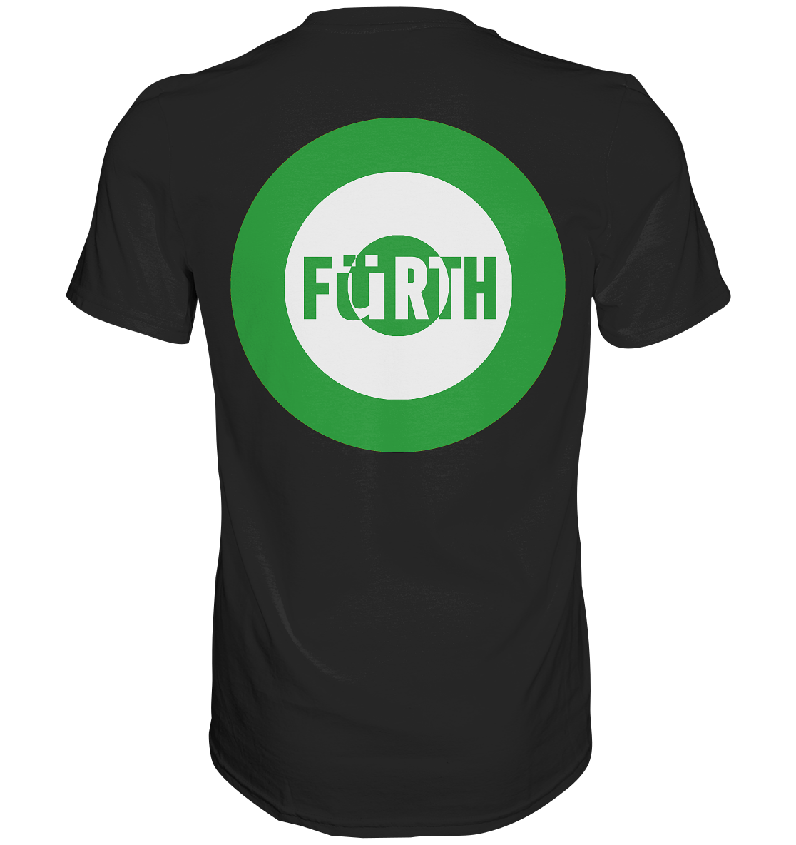 Fürth Fan-T-Shirt Kokarde beidseitig "Fürth" - Premium Shirt Fürth Fan-T-Shirt Kokarde beidseitig "Fürth" - Premium Shirt