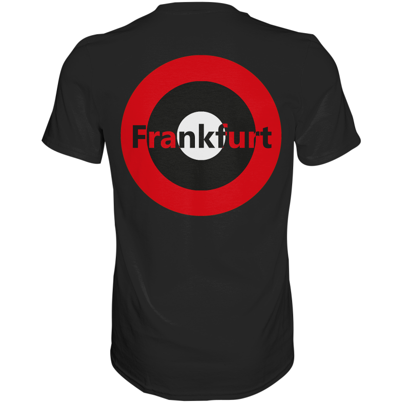 Frankfurt Fan-T-Shirt zweiseitiger Druck "Frankfurt" - Premium Shirt