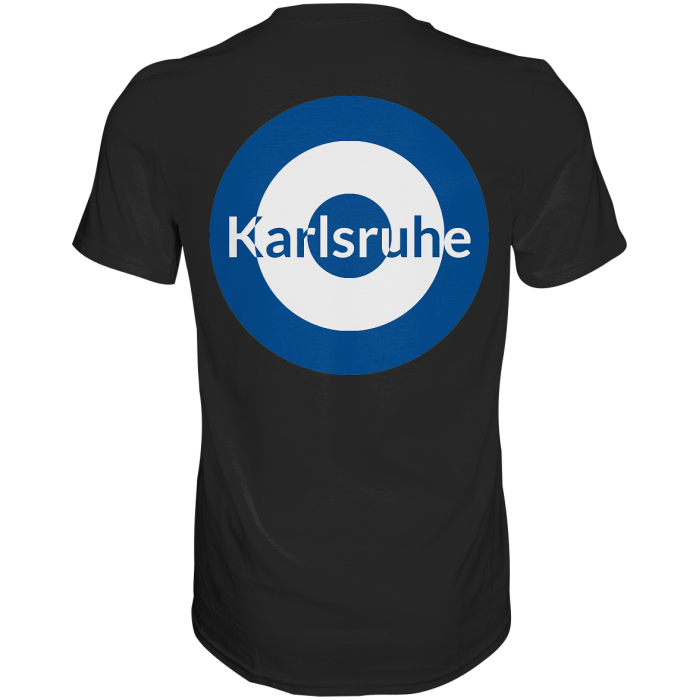 Karlsruhe Fan-T-Shirt zweiseitiger Druck "Karlsruhe" - Premium Shirt