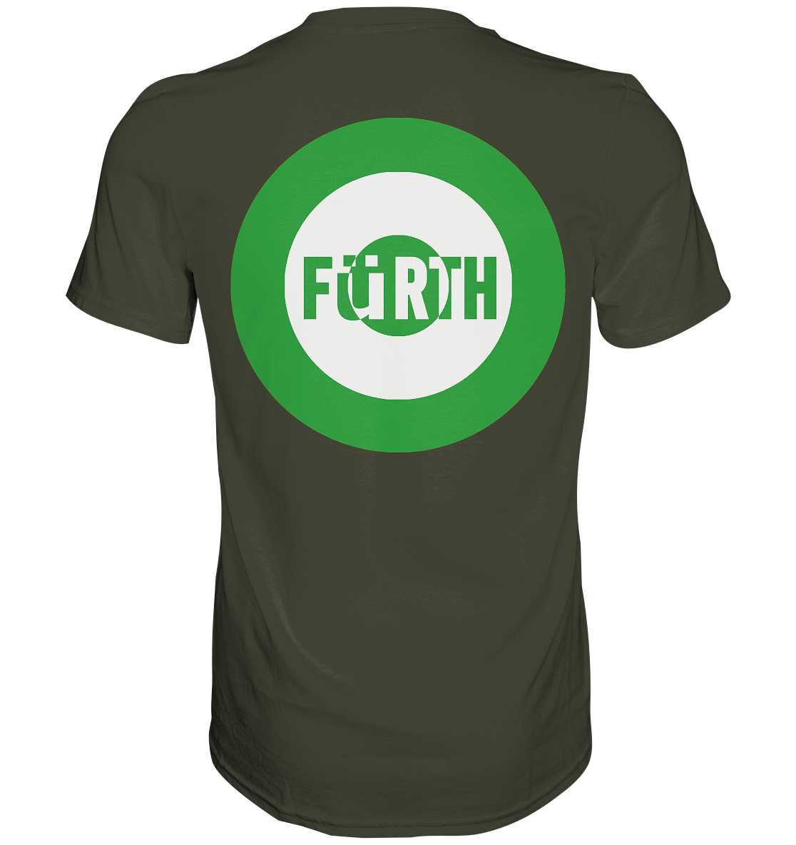 Fürth Fan-T-Shirt Kokarde beidseitig "Fürth" - Premium Shirt Fürth Fan-T-Shirt Kokarde beidseitig "Fürth" - Premium Shirt