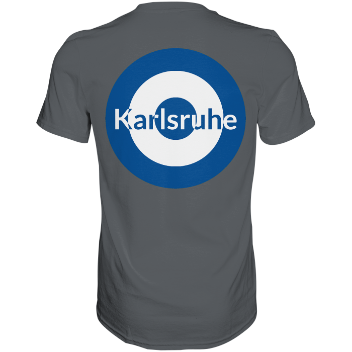 Karlsruhe Fan-T-Shirt zweiseitiger Druck "Karlsruhe" - Premium Shirt