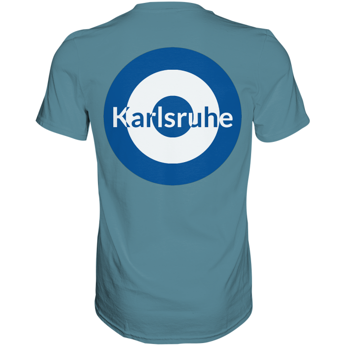 Karlsruhe Fan-T-Shirt zweiseitiger Druck "Karlsruhe" - Premium Shirt