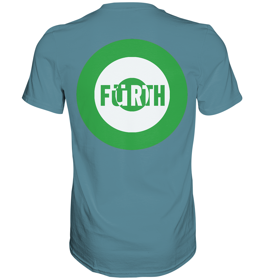 Fürth Fan-T-Shirt Kokarde beidseitig "Fürth" - Premium Shirt Fürth Fan-T-Shirt Kokarde beidseitig "Fürth" - Premium Shirt