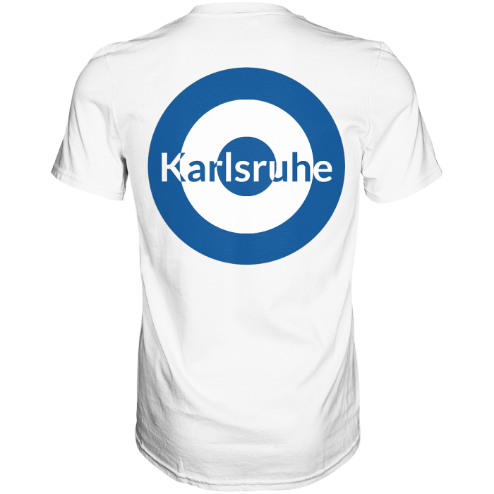 Karlsruhe Fan-T-Shirt zweiseitiger Druck "Karlsruhe" - Premium Shirt