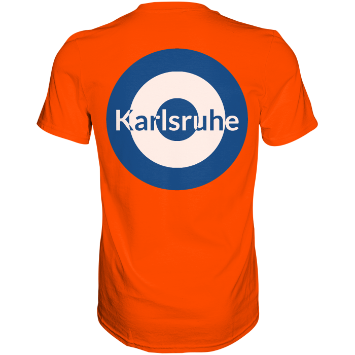 Karlsruhe Fan-T-Shirt zweiseitiger Druck "Karlsruhe" - Premium Shirt