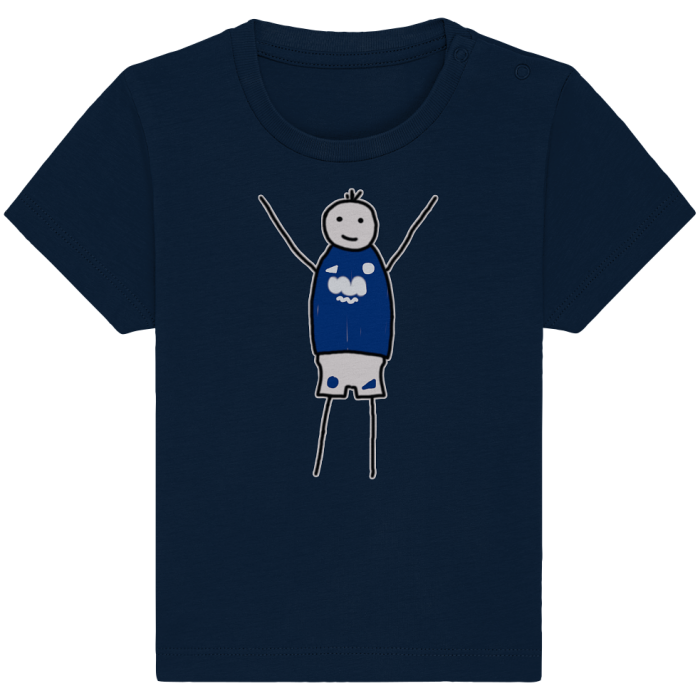 Schalke Fan T-Shirt Strichmännchen - Baby Organic Shirt
