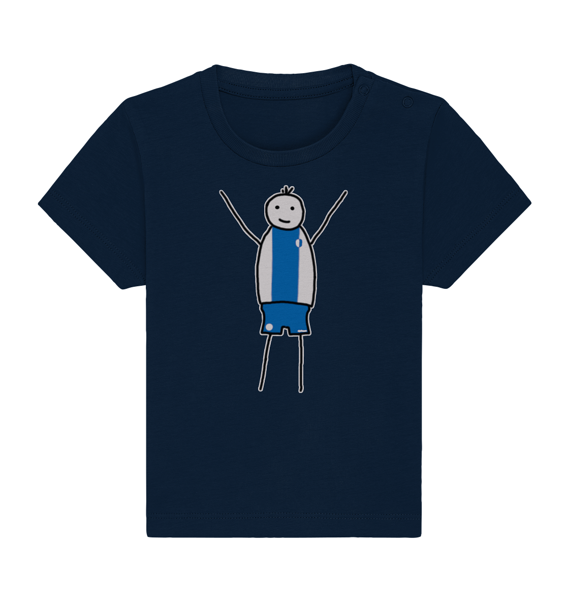 Magdeburg Fan-T-Shirt Strichmännchen - Baby Organic Shirt Magdeburg Fan-T-Shirt Strichmännchen - Baby Organic Shirt